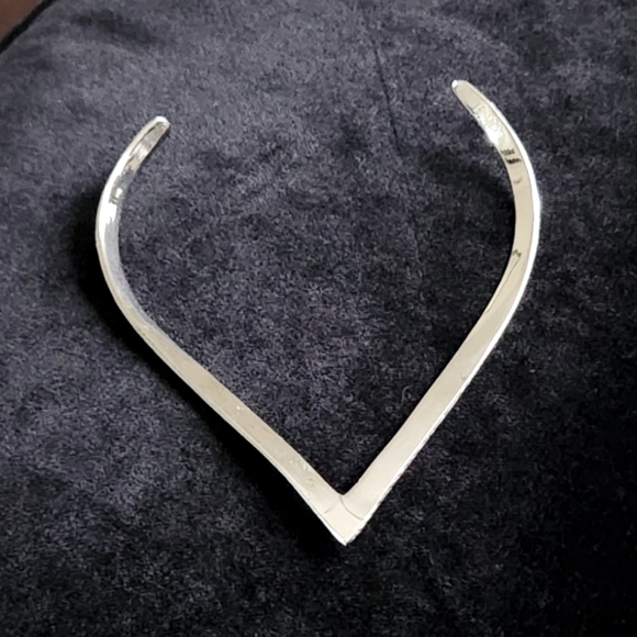 Vintage Stainless Steel Chevron Necklace - Picture 2 of 3